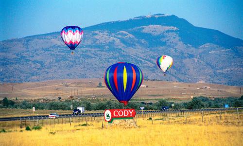 Hot Air Balloons over Cody Wyoming