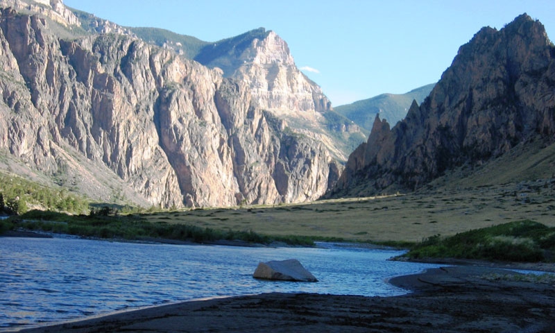 The Clarks Fork of the Yellowstone near Cody Wyoming